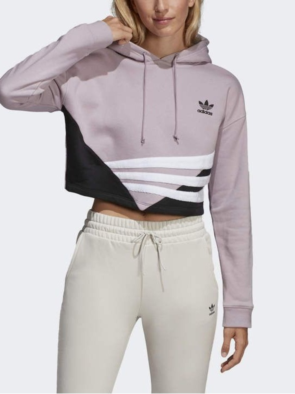 Purple adidas cropped jacket
